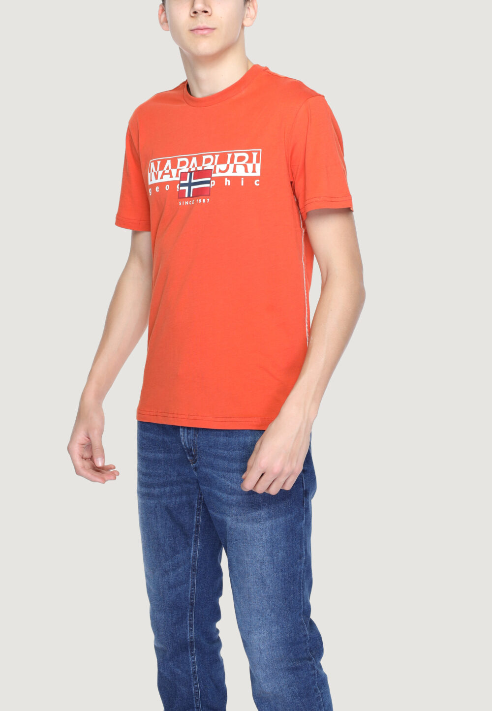 T-shirt Napapijri S-AYLMER Arancione - Foto 3