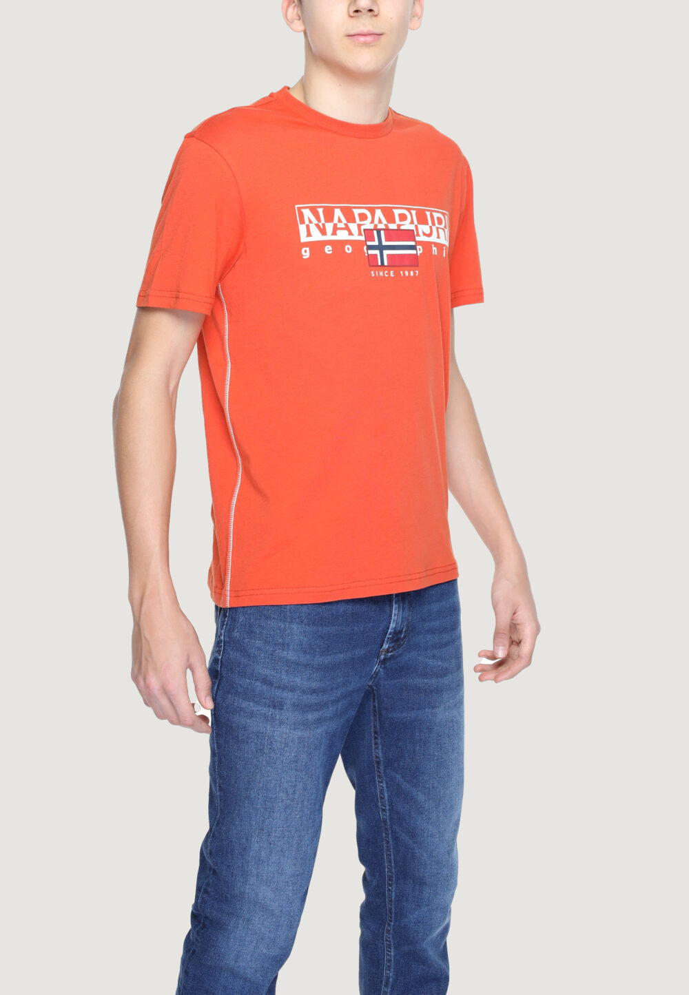 T-shirt Napapijri S-AYLMER Arancione - Foto 5