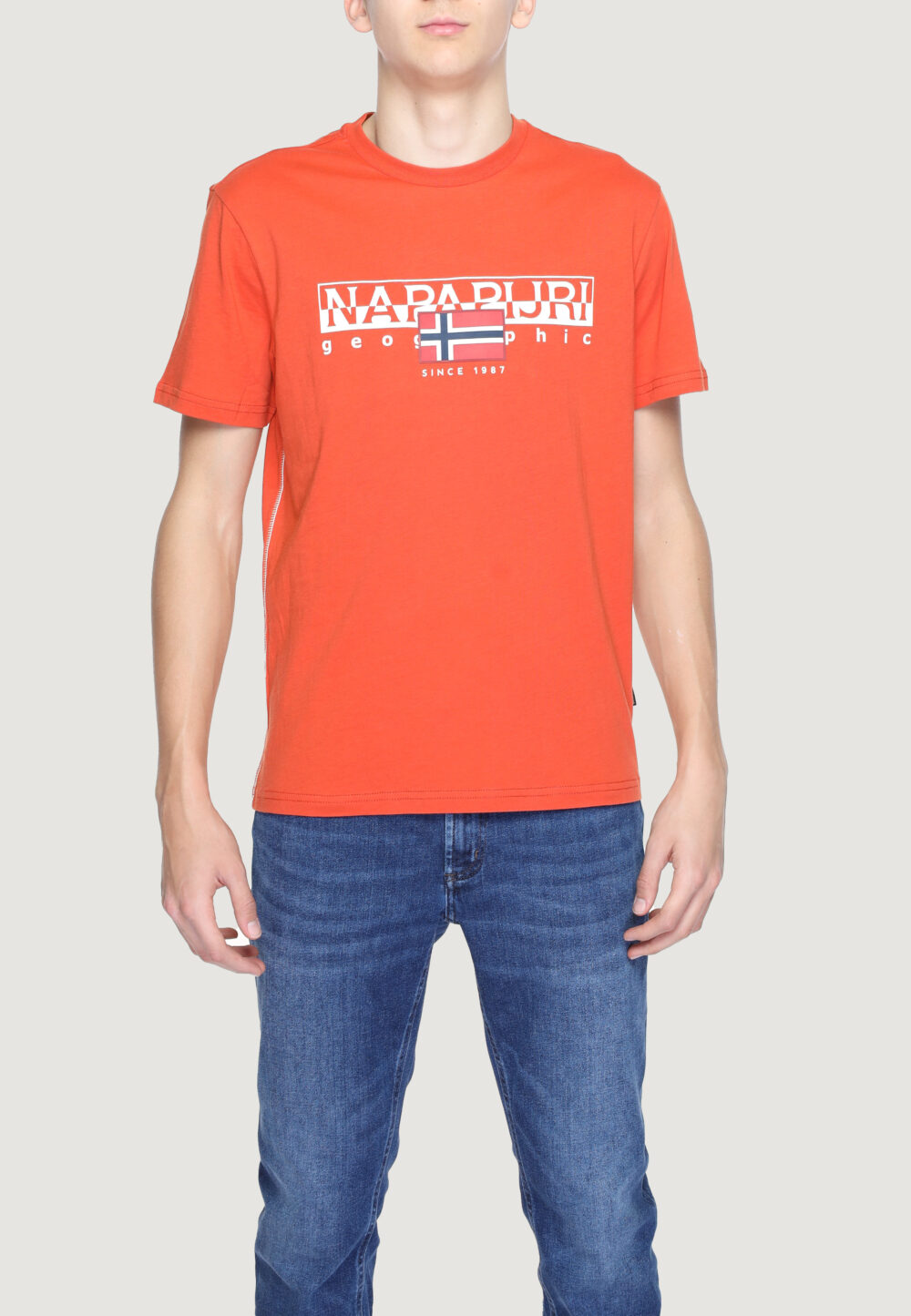 T-shirt Napapijri S-AYLMER Arancione - Foto 1