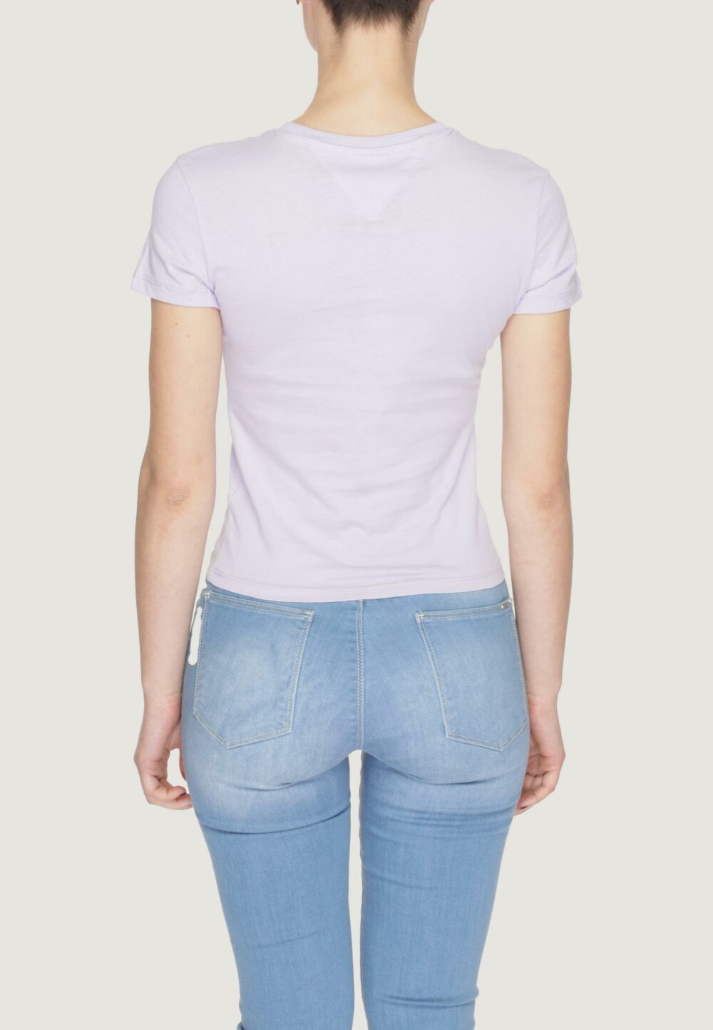 T-shirt Tommy Hilfiger Jeans SLIM TONAL LINEA Lilla - Foto 2