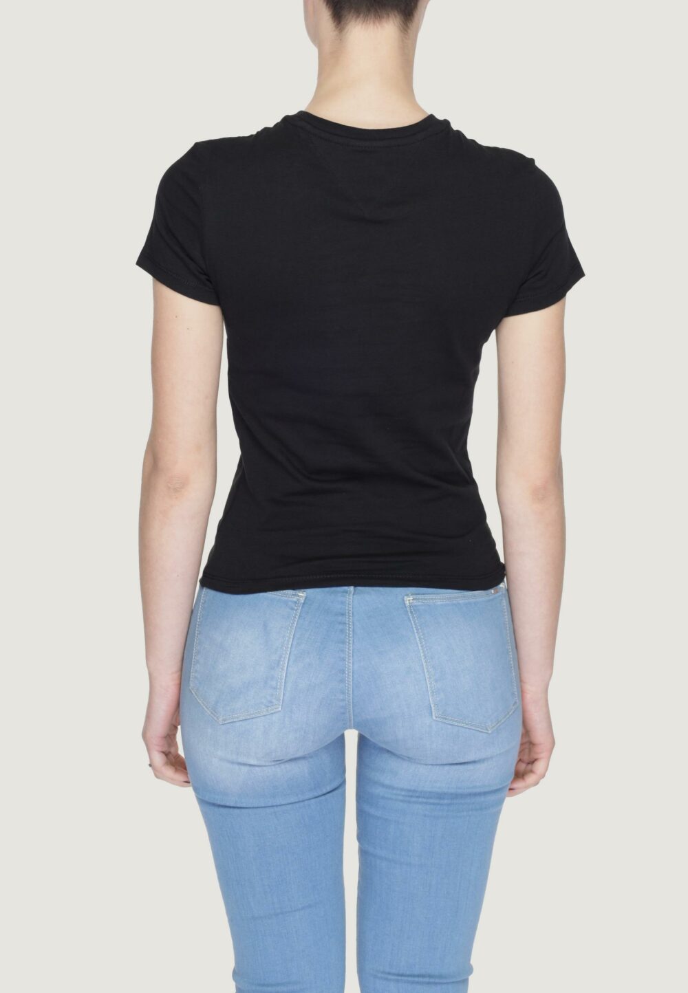 T-shirt Tommy Hilfiger Jeans SLIM TONAL LINEA Nero - Foto 2