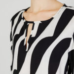 Bluse manica lunga Street One Printed roundneck blouse w tea Nero - Foto 2