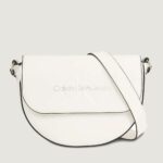 Borsa Calvin Klein Jeans SCULPTED SADDLE BAG22 MONO Bianco - Foto 2
