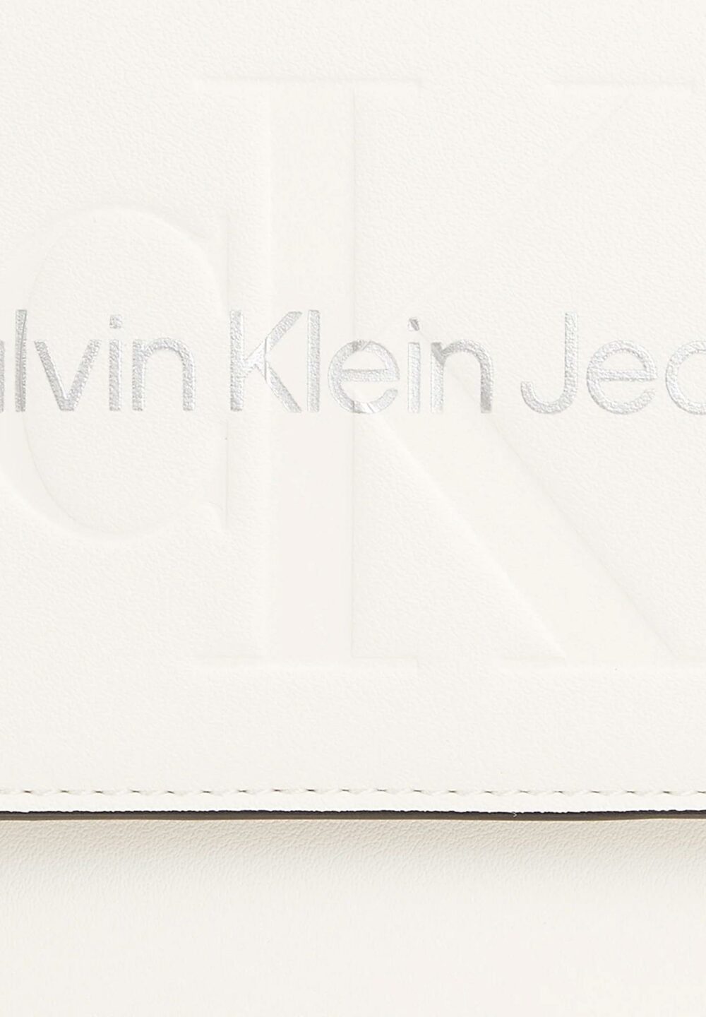 Borsa Calvin Klein Jeans SCULPTED SADDLE BAG22 MONO Bianco - Foto 3