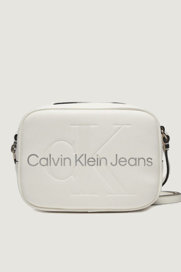 Borsa Calvin Klein SCULPTED CAMERA 18 MONO Bianco