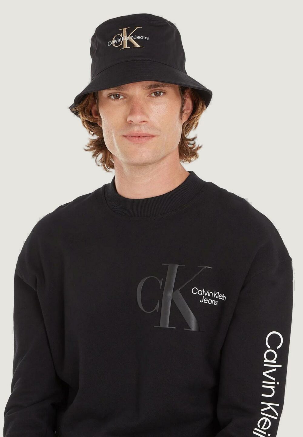 Cappello alla pescatora Calvin Klein MONOGRAM Nero - Foto 1