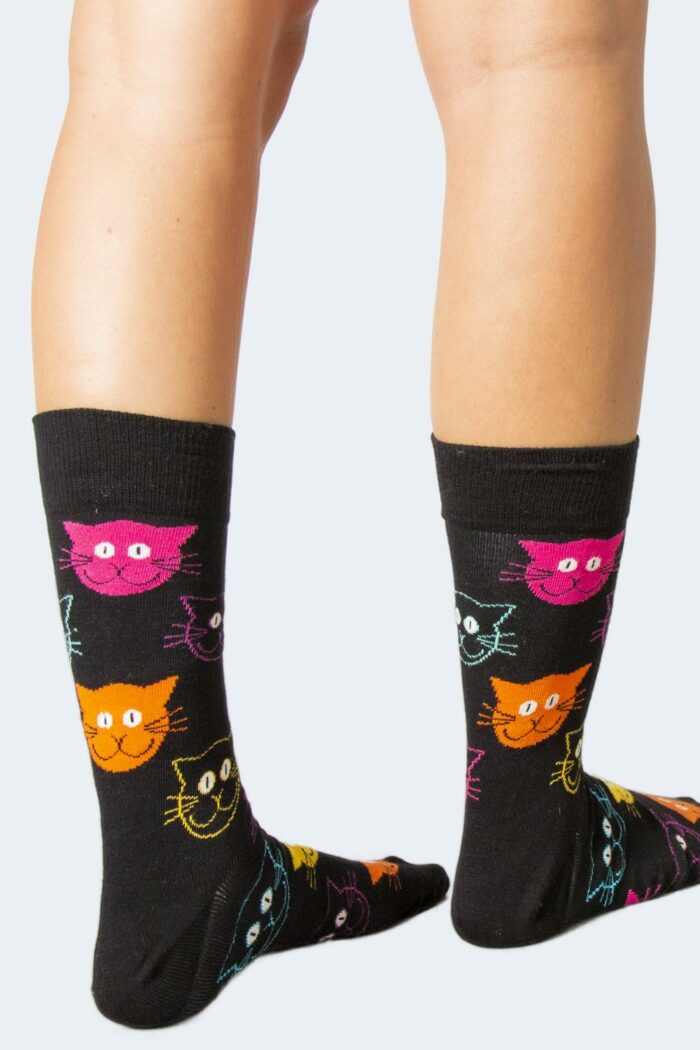 Calzini Lunghi Happy Socks CAT Nero