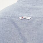 Camicia manica corta Tommy Hilfiger Jeans REG MAO LINEN Denim chiaro - Foto 4