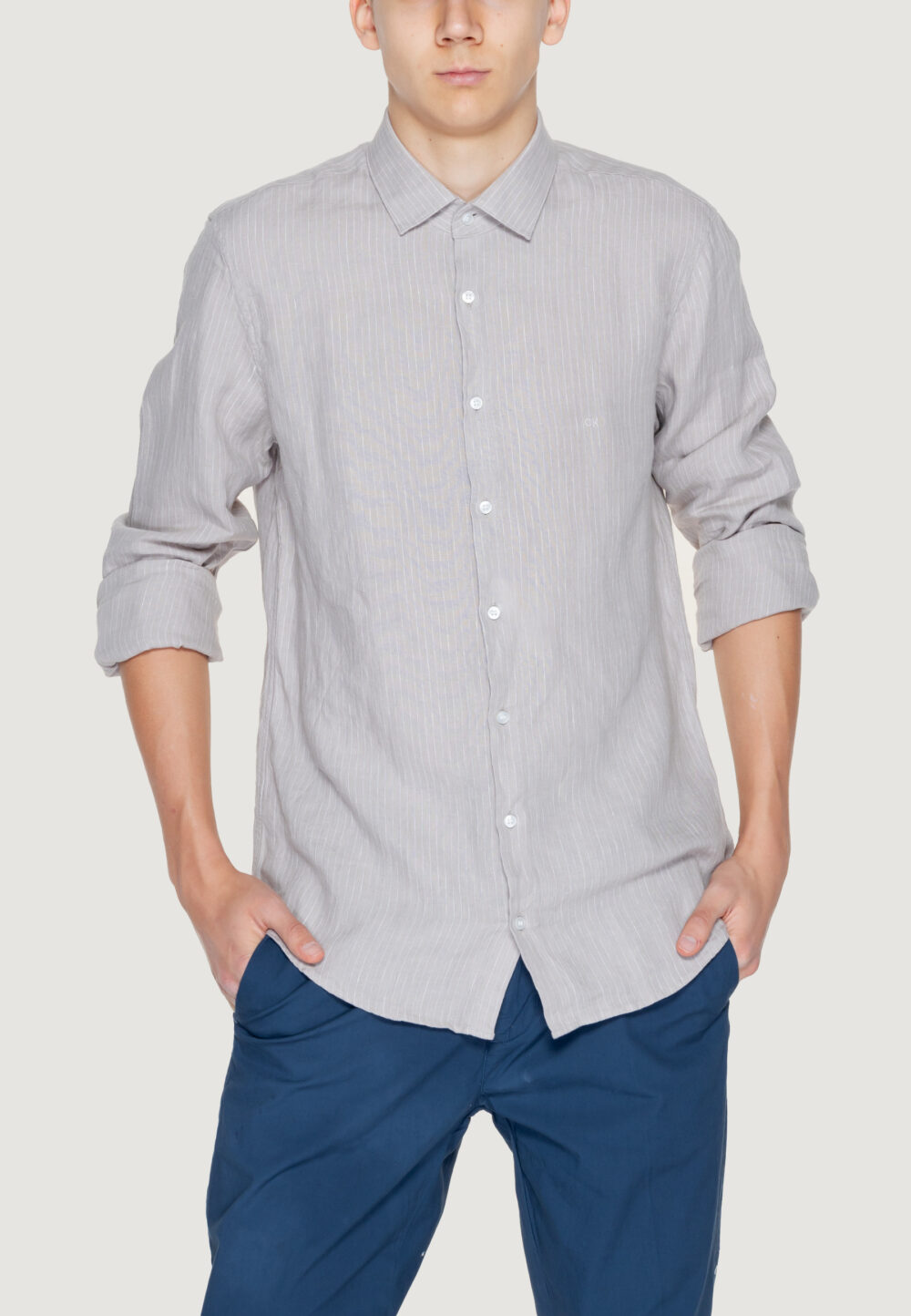 Camicia manica lunga Calvin Klein  Beige - Foto 1