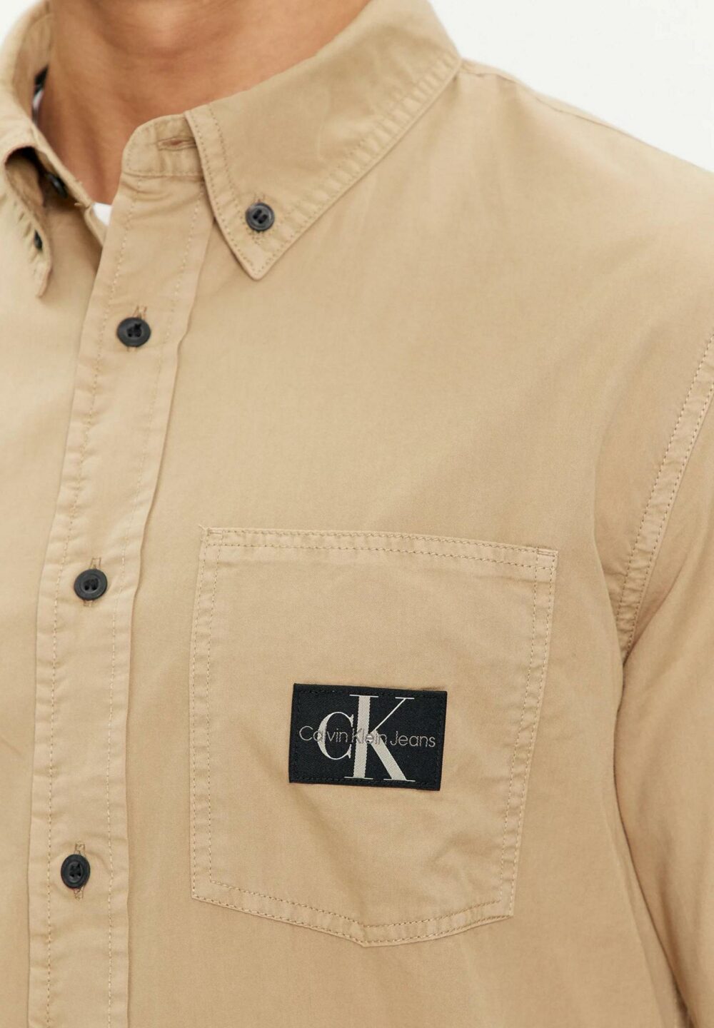 Camicia manica lunga Calvin Klein Jeans  Beige scuro - Foto 4