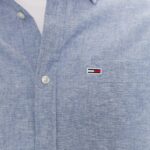 Camicia manica lunga Tommy Hilfiger Jeans REG LINEN BLEND Denim chiaro - Foto 2