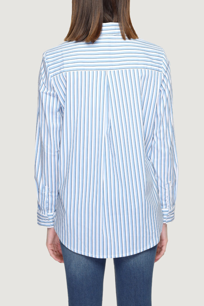 Camicia manica lunga Street One QR Striped business blouse Celeste