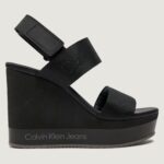 Scarpe con tacco Calvin Klein Jeans WEDGE WEBBING Nero - Foto 1