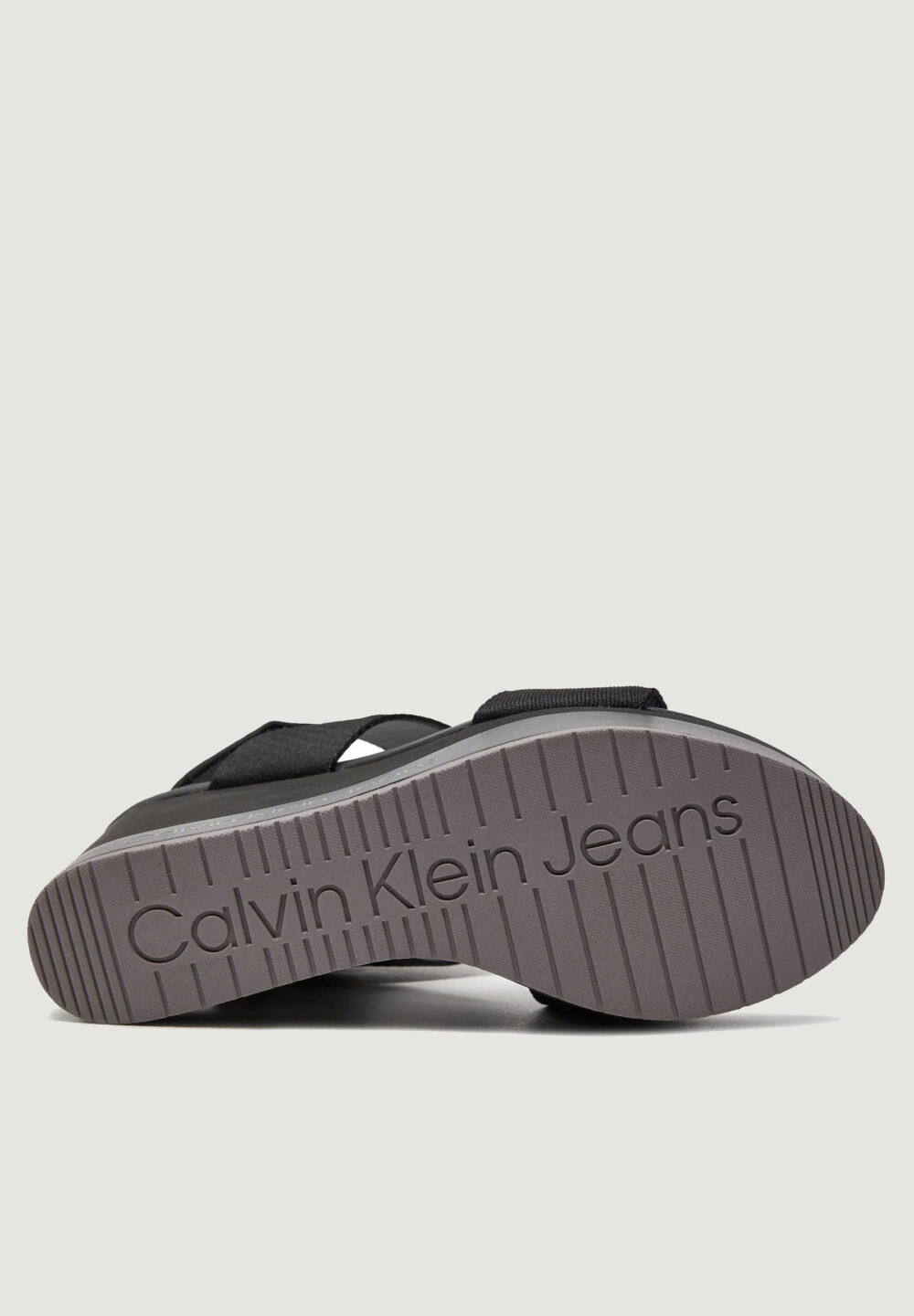 Scarpe con tacco Calvin Klein Jeans WEDGE WEBBING Nero - Foto 4