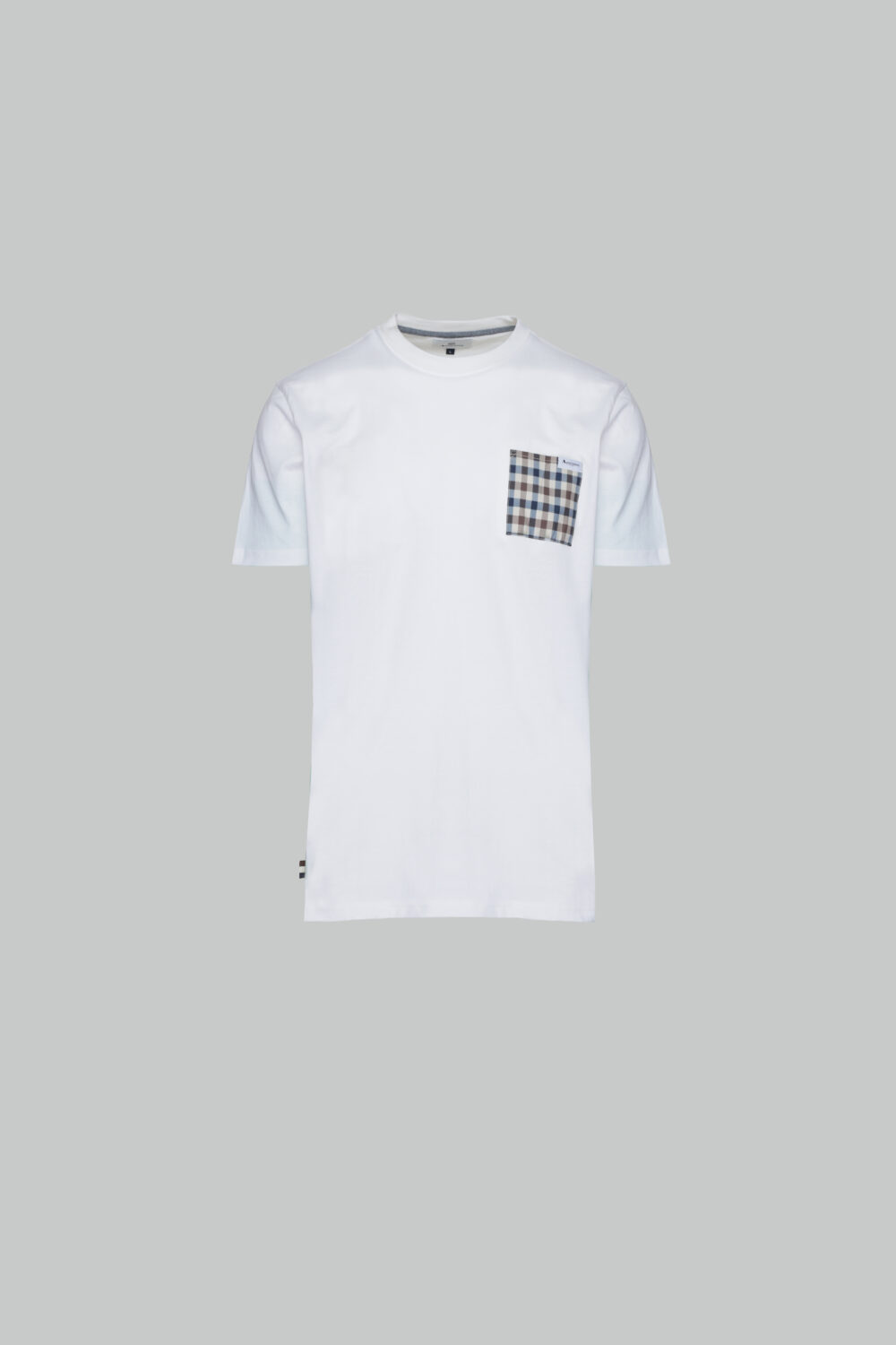 T-shirt Aquascutum ACTIVE CLUB CHECK POCKET T-SHIRT Bianco - Foto 1