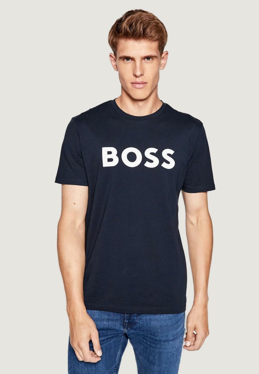 T-shirt Boss THINKING 1 Blue scuro - Foto 1