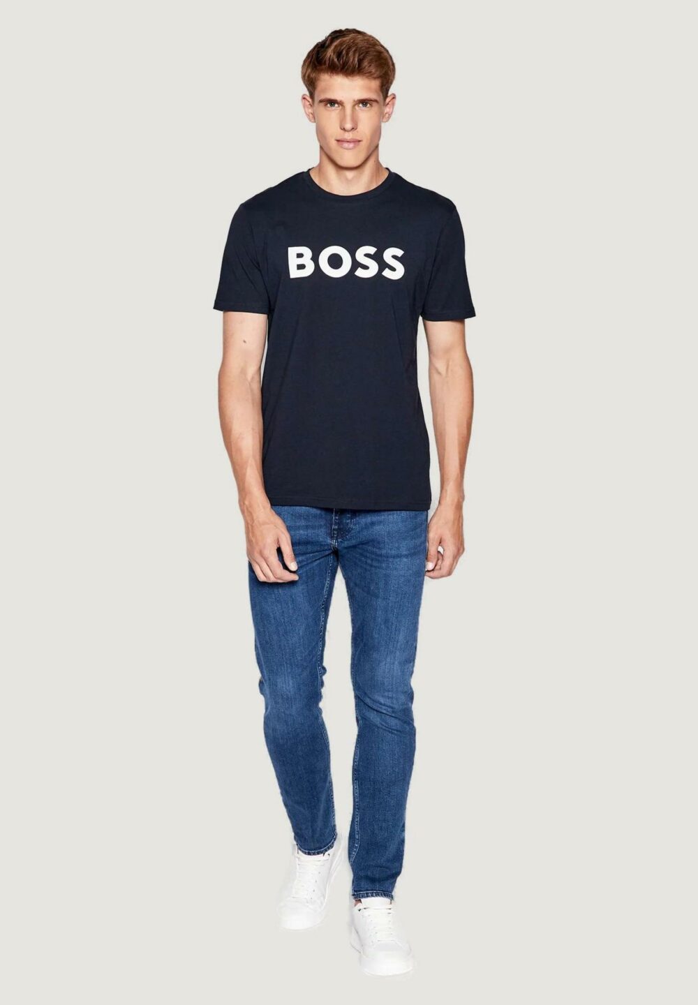 T-shirt Boss THINKING 1 Blue scuro - Foto 4