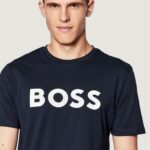 T-shirt Boss THINKING 1 Blue scuro - Foto 2