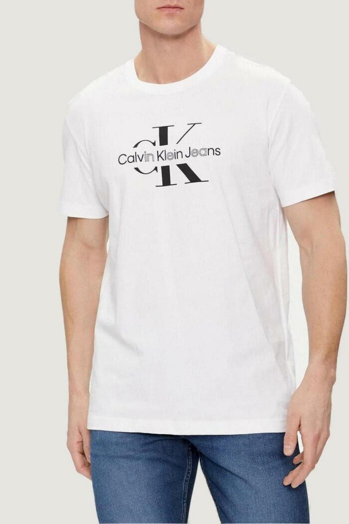 T-shirt Calvin Klein DISRUPTED OUTLINE Bianco