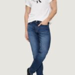 T-shirt Calvin Klein Jeans DISRUPTED OUTLINE Bianco - Foto 5