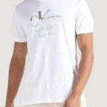 T-shirt Calvin Klein Jeans MONOGRAM ECHO Bianco - Foto 1