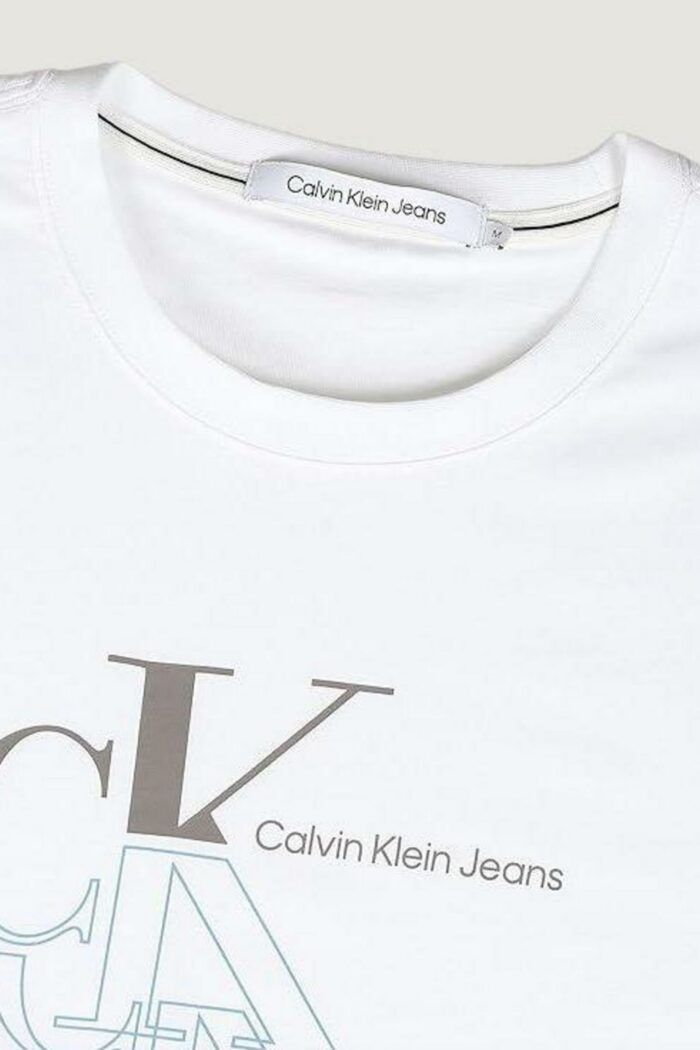 T-shirt Calvin Klein MONOGRAM ECHO Bianco