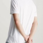 T-shirt Calvin Klein Jeans META MONOGRAM Bianco - Foto 3