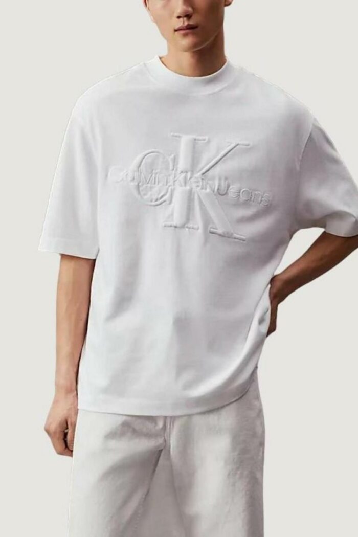 T-shirt Calvin Klein PREMIUM MONOLOGO Bianco