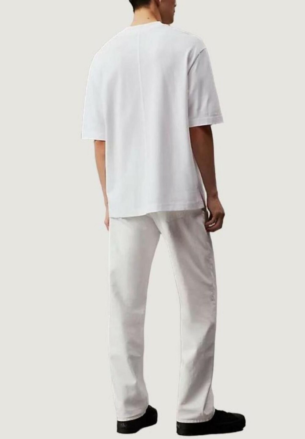 T-shirt Calvin Klein Jeans PREMIUM MONOLOGO Bianco - Foto 3