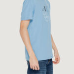 T-shirt Calvin Klein Jeans MONOGRAM ECHO Celeste - Foto 4