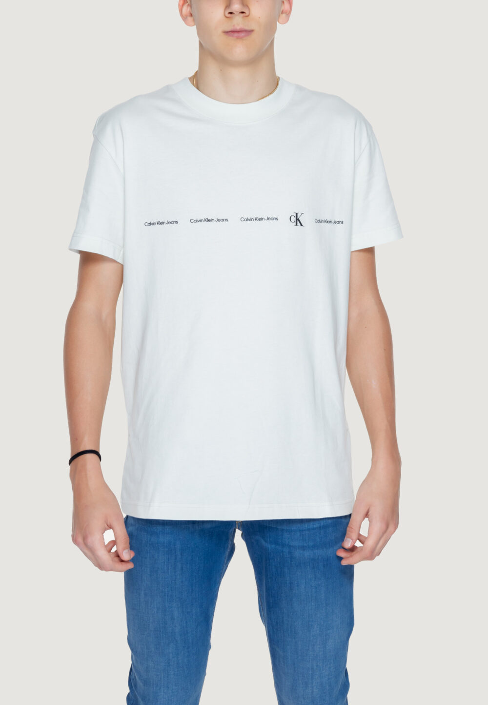 T-shirt Calvin Klein Jeans LOGO REPEAT Menta - Foto 1