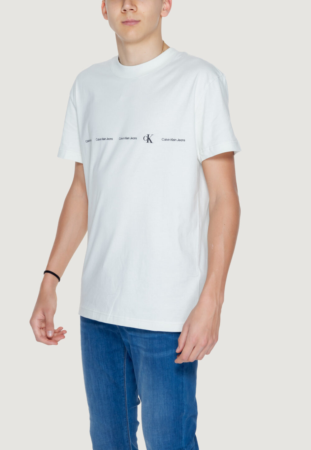 T-shirt Calvin Klein Jeans LOGO REPEAT Menta - Foto 3
