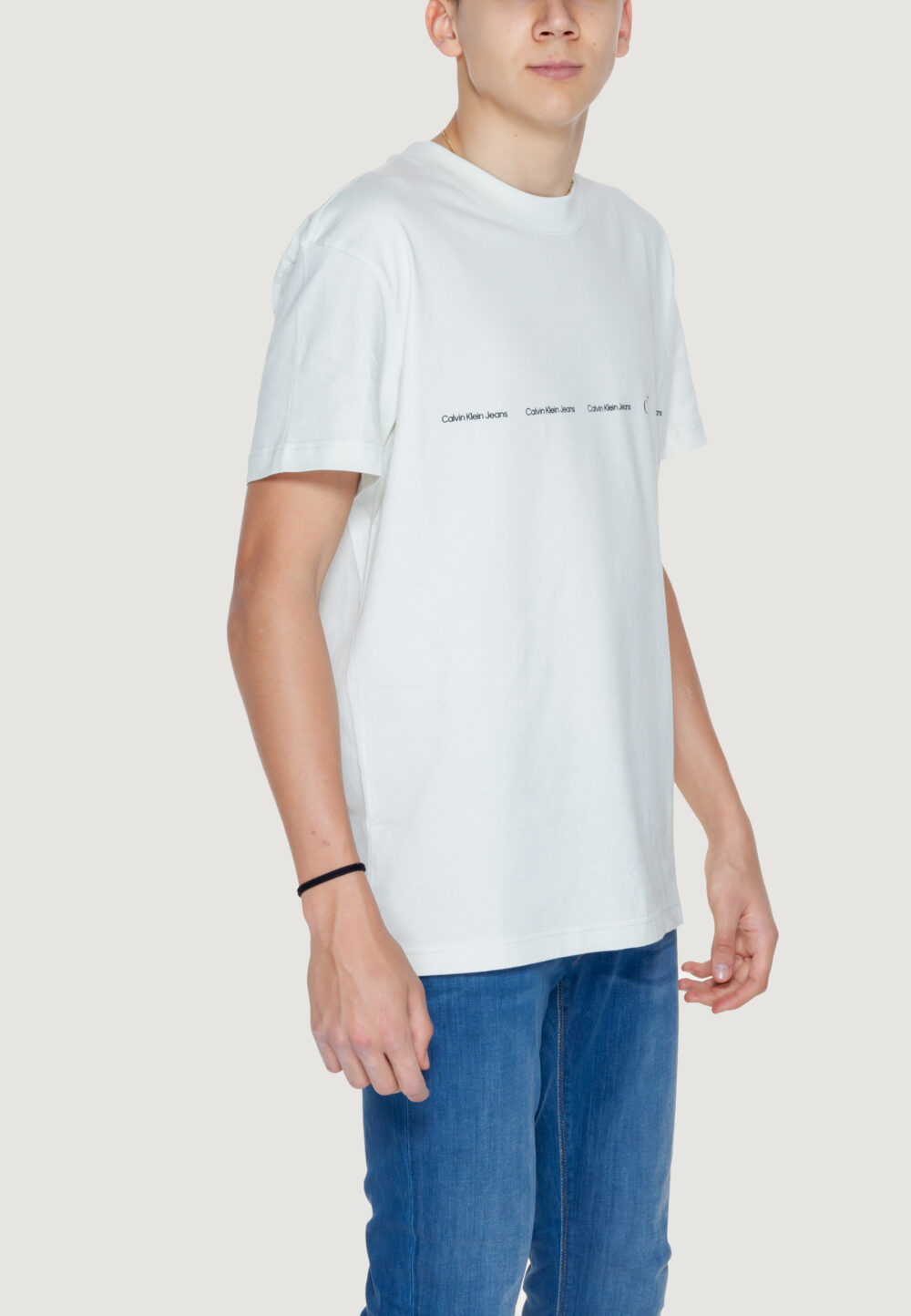 T-shirt Calvin Klein Jeans LOGO REPEAT Menta - Foto 4