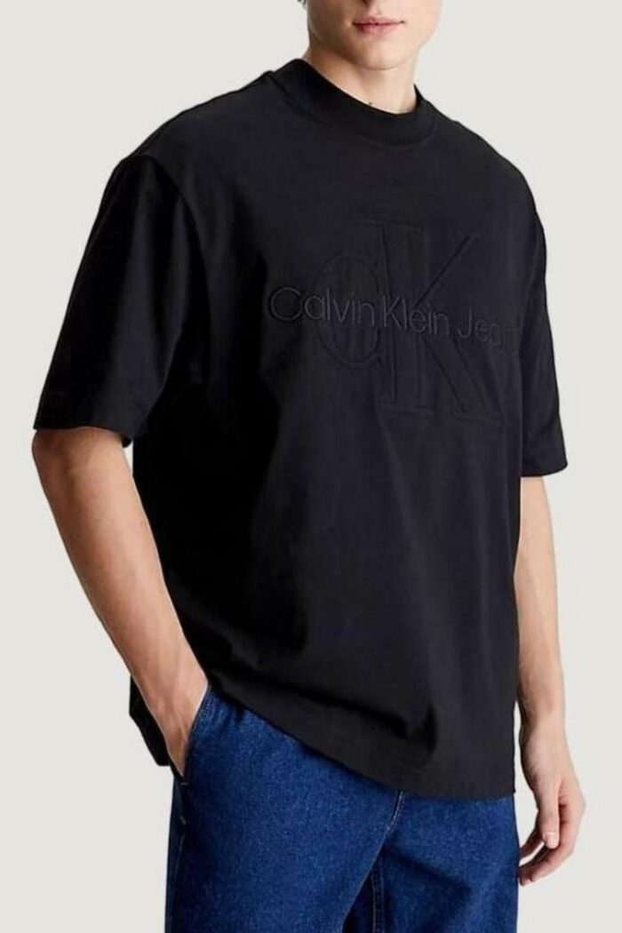 T-shirt Calvin Klein PREMIUM MONOLOGO Nero