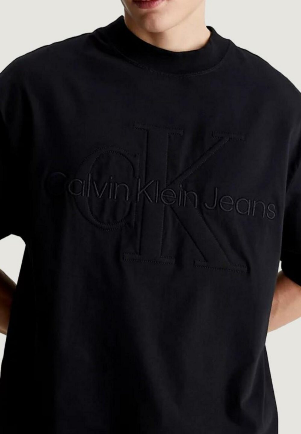 T-shirt Calvin Klein Jeans PREMIUM MONOLOGO Nero - Foto 2