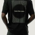 T-shirt Calvin Klein Jeans SQUARE FREQUENCY Nero - Foto 3