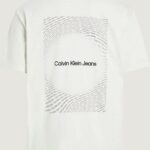 T-shirt Calvin Klein Jeans SQUARE FREQUENCY Panna - Foto 4