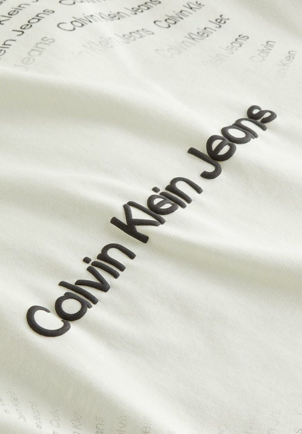 T-shirt Calvin Klein Jeans SQUARE FREQUENCY Panna - Foto 2
