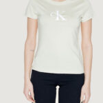 T-shirt Calvin Klein Jeans SATIN Verde - Foto 1