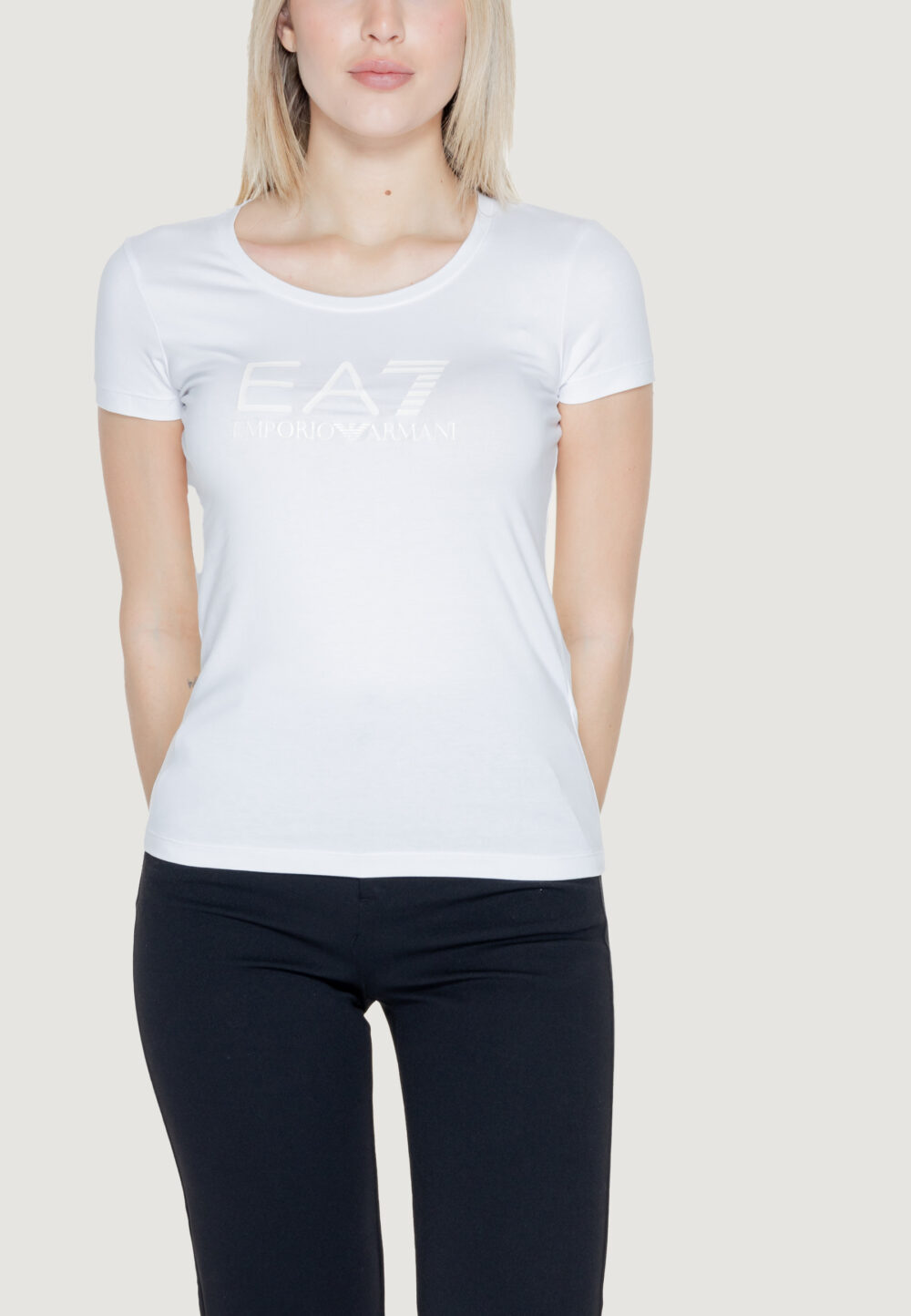 T-shirt EA7  Panna - Foto 4