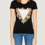T-shirt Guess SS CN TRIANGLE FLOWERS Nero - Foto 5