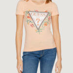 T-shirt Guess SS CN TRIANGLE FLOWERS Pesca - Foto 1