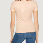 T-shirt Guess SS CN TRIANGLE FLOWERS Pesca - Foto 2