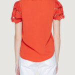 T-shirt Jacqueline de Yong Jdyhannah S/S Lace Wvn Rosso - Foto 2