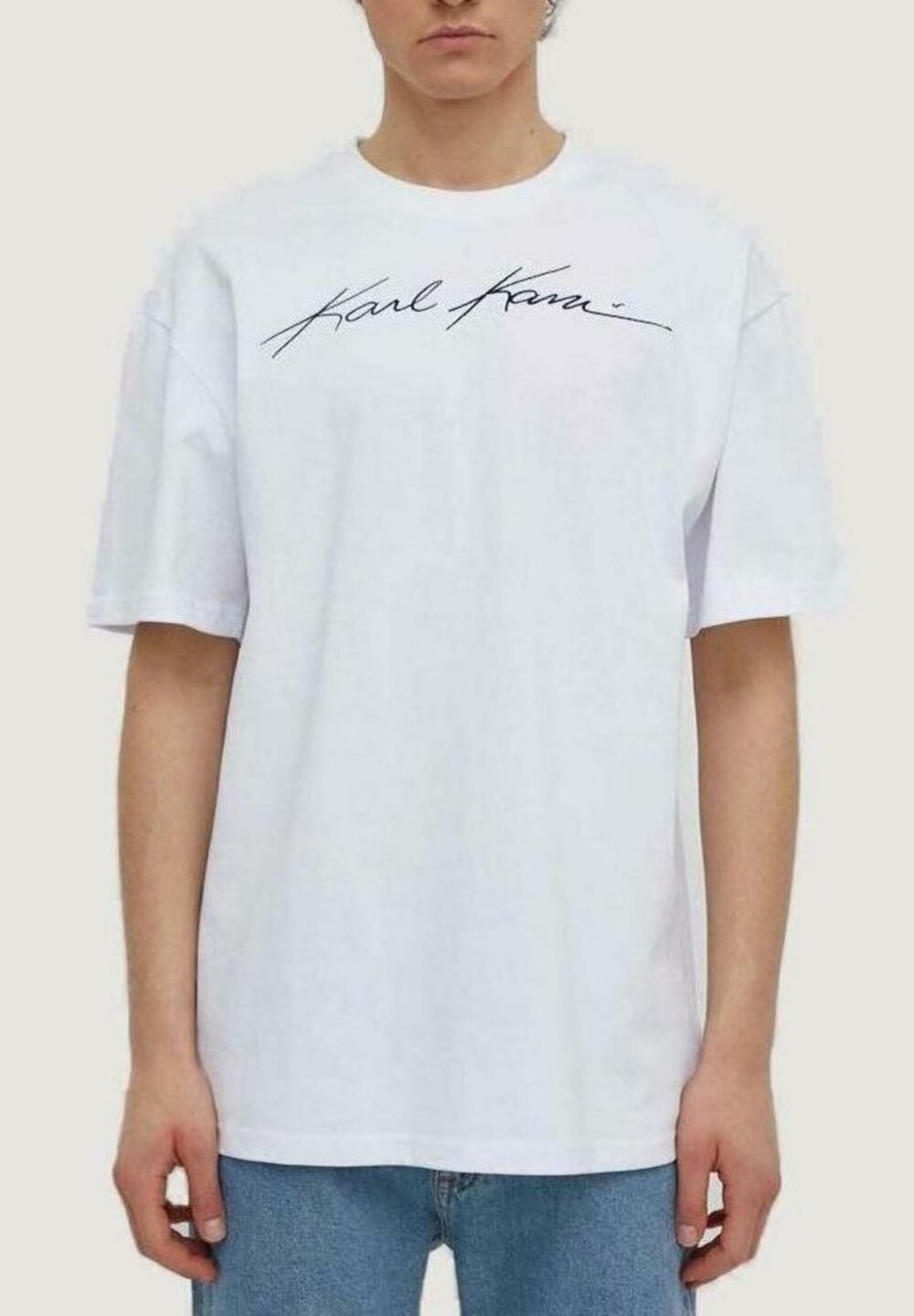 T-shirt Karl Kani AUTOGRAPH HEAVY JERSEY BOXY TEE Bianco - Foto 1