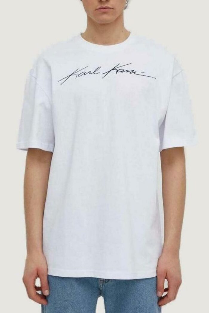 T-shirt Karl Kani AUTOGRAPH HEAVY JERSEY BOXY TEE Bianco