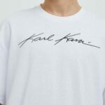 T-shirt Karl Kani AUTOGRAPH HEAVY JERSEY BOXY TEE Bianco - Foto 2