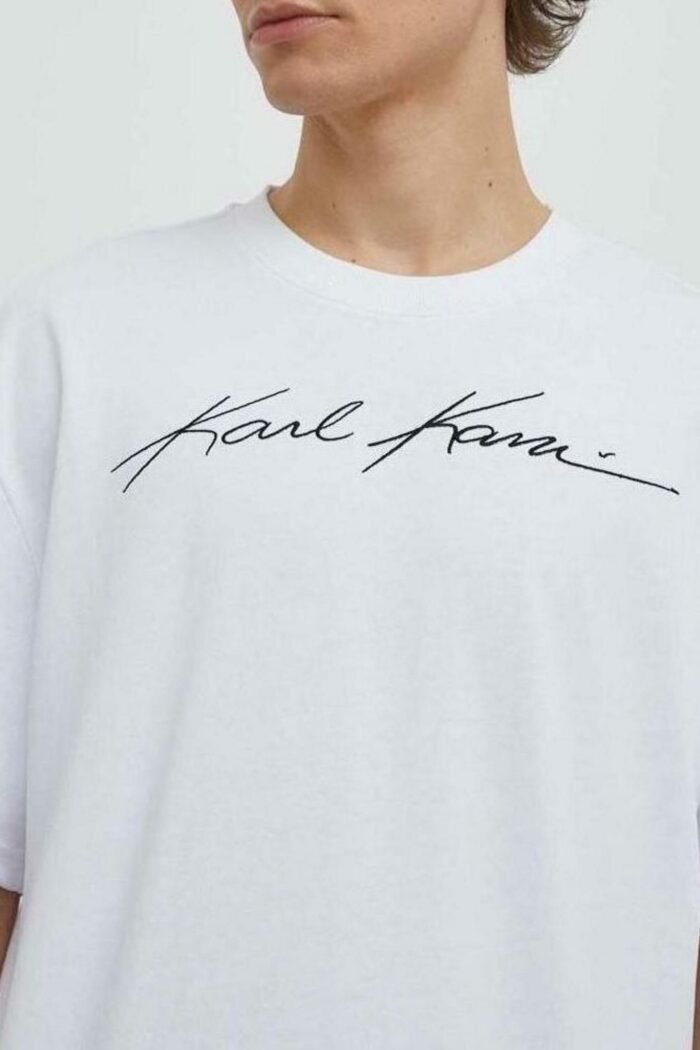 T-shirt Karl Kani AUTOGRAPH HEAVY JERSEY BOXY TEE Bianco