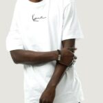 T-shirt Karl Kani SMALL SIGNATURE BURGER TEE Bianco - Foto 1