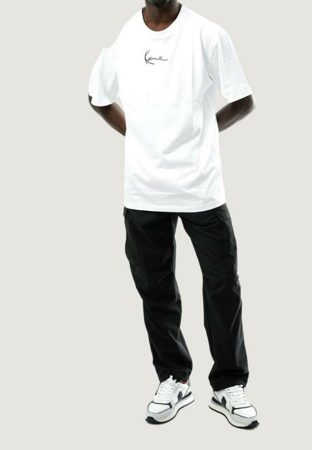 T-shirt Karl Kani SMALL SIGNATURE BURGER TEE Bianco - Foto 5
